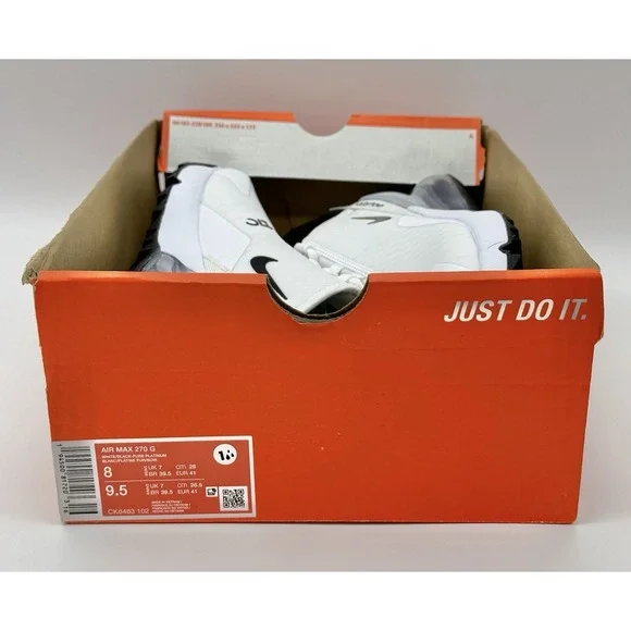 Nike Air Max 270 Golf White Black Size 8 CK6483 102 - Picture 8 of 8